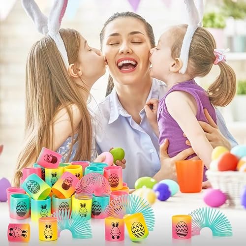 Miniatura 4 de CLEVERZONE Paquete de 36 paquetes de resortes mágicos de primavera arcoíris para ansiedad, mini resortes, juguetes a granel, regalos de fiesta,