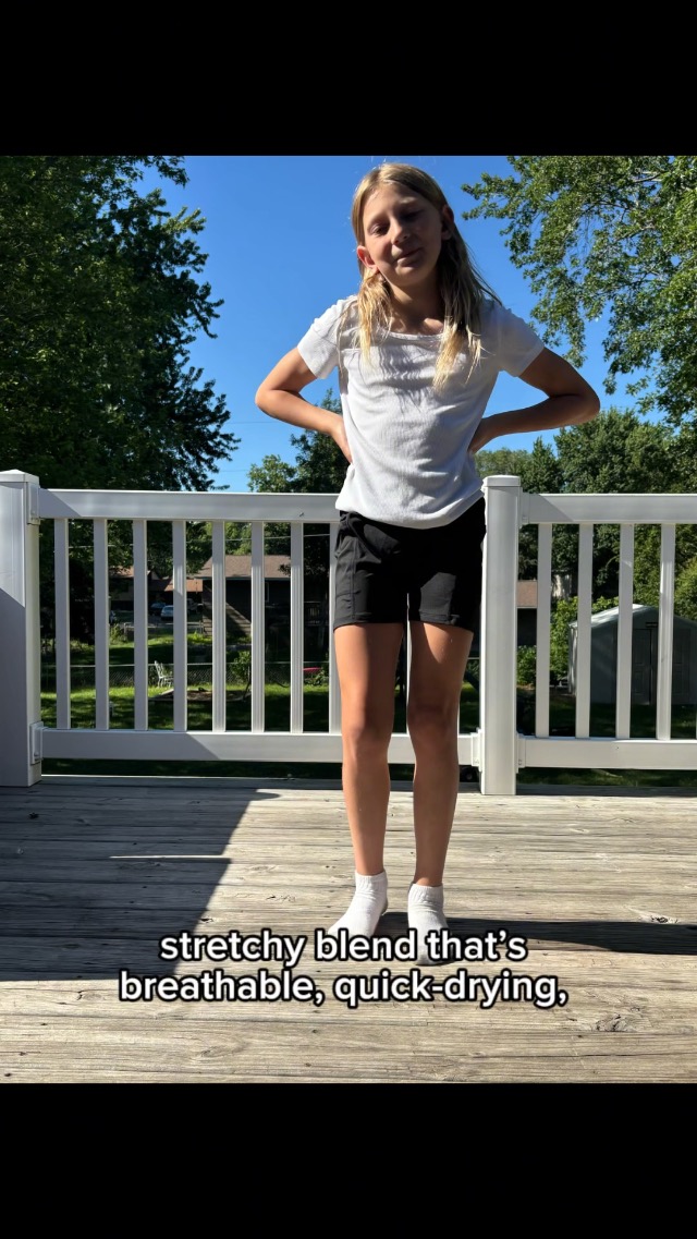 Comfortable athletic shorts for active girls
