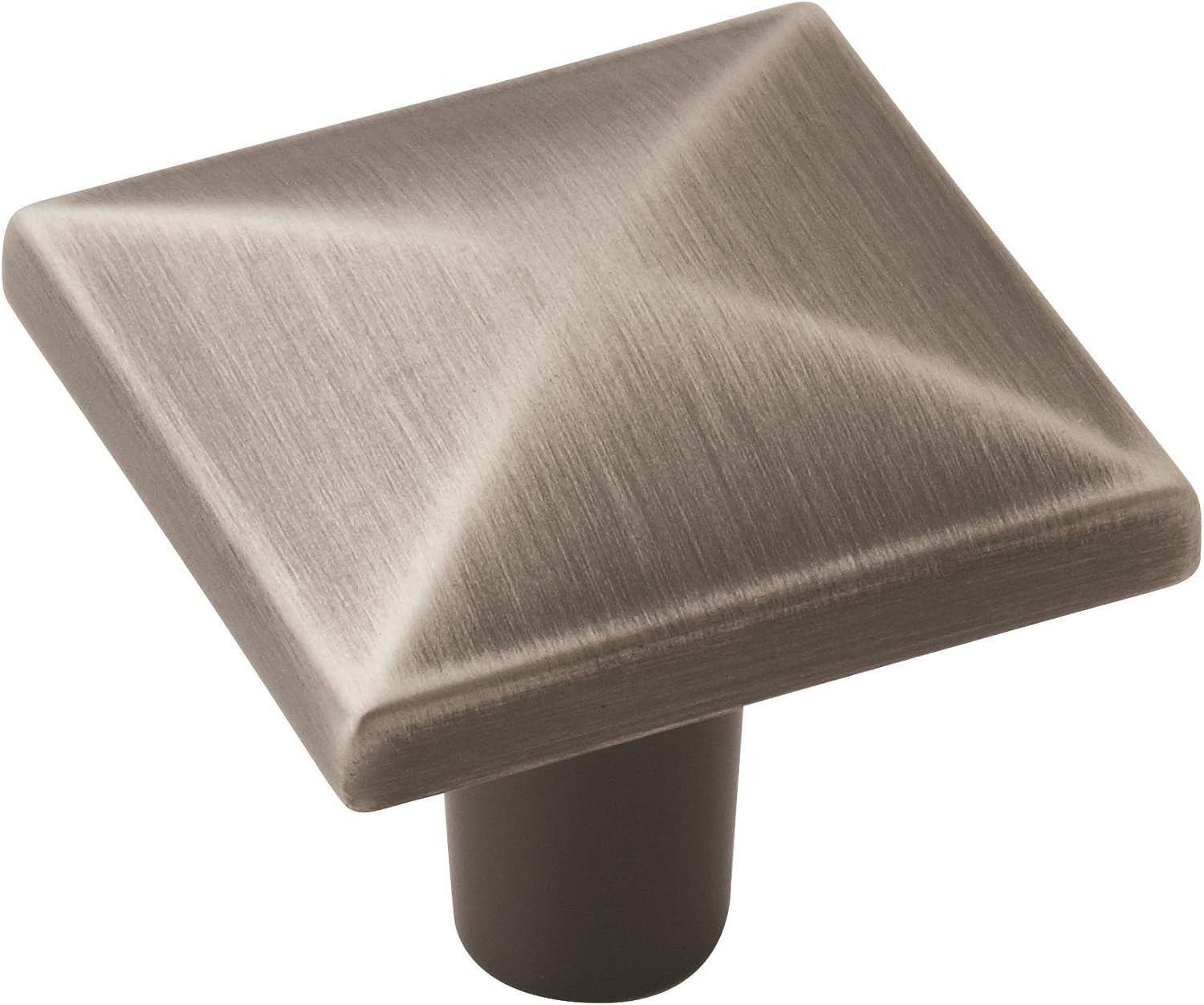 Antique Silver Square Zinc Cabinet Knob with Mounting Hardware