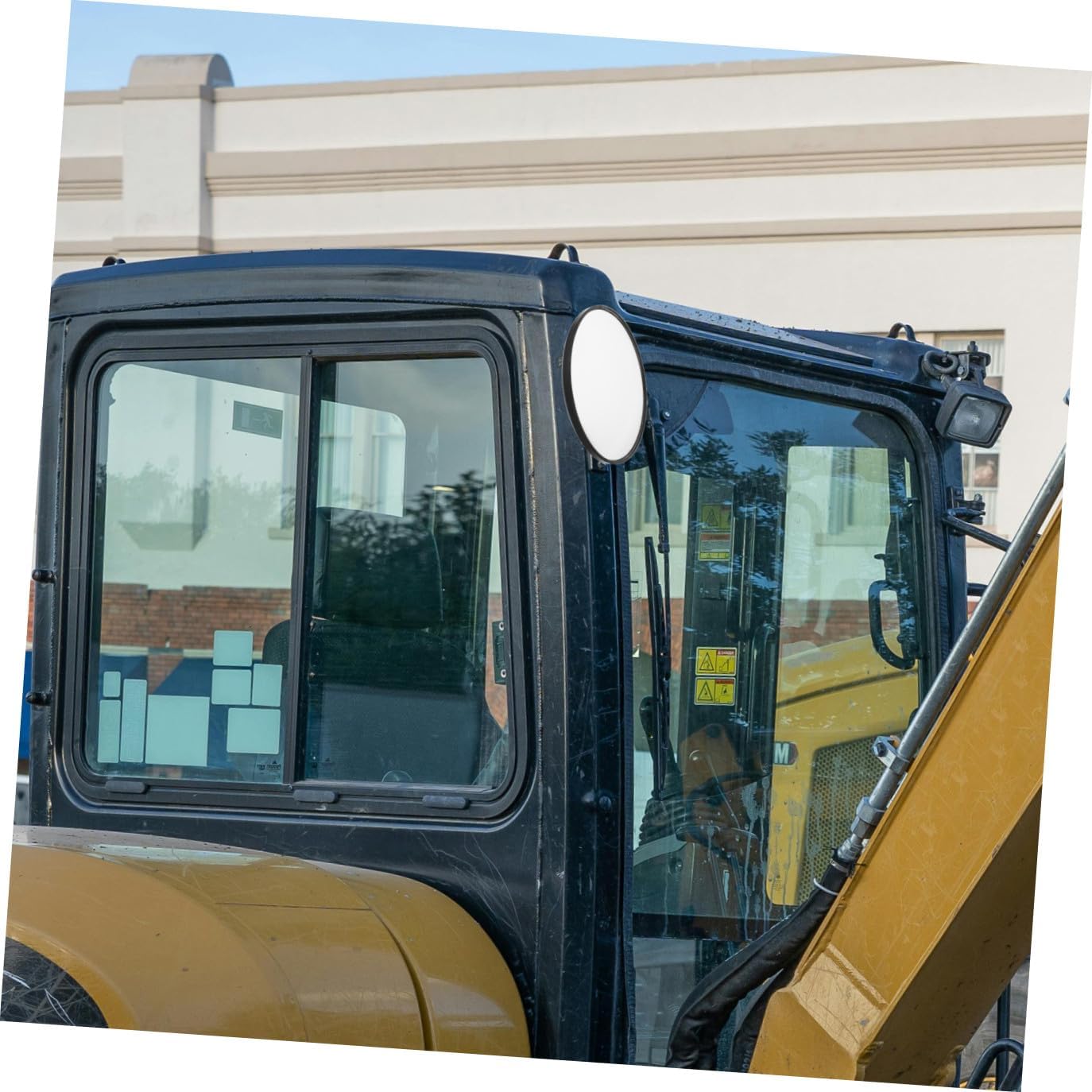 POPETPOP 2pcs Convex Rear View Mirrors for Excavators and Tractors Enhanced Safety with Wide Angle View Durable Auxiliary Mirrors for Heavy Equipment and Construction Vehicles