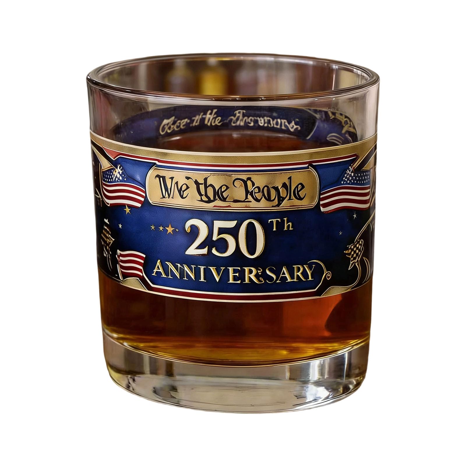 Xinsheinelry 250Th Anniversary High Borosilicate Glass Whiskeys Cup Commemorative 300Ml Drinkware for Beverages Cocktails Home Club Irish Glass