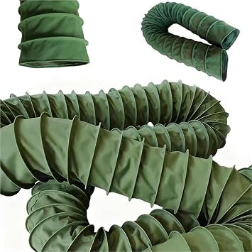 Heavy Duty Flexible Canvas Ventilation Duct, 6" 23.8" Easy Storage, Heat Resistant Exhaust Fan Hose, for HVAC, Dryer Vent, Utility Blower, Long 3.6 16.6 33.3ft10m/33.3ft,Diameter-405mm