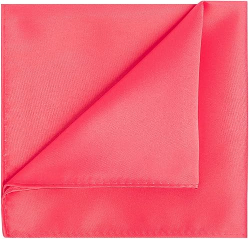 Vista 189 de KissTies Juego de corbatas de satén para hombre + pañuelo de bolsillo Rojo