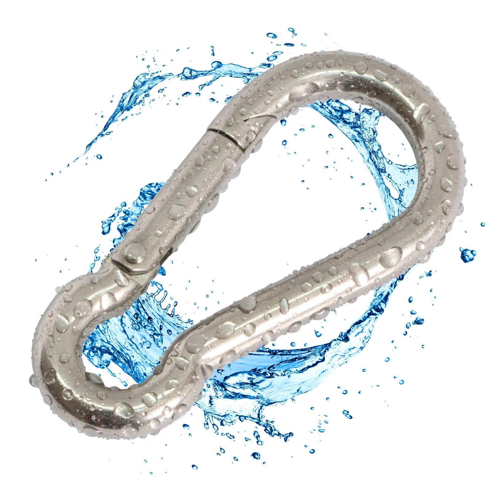 DRS Karabiner Edelstahl 5 Stück Edelstahlkarabiner V4A Standard