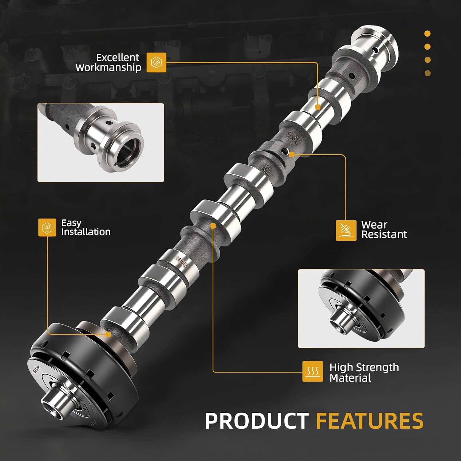 Engine Camshafts Rockers Arm Lifters Kit, 3.6L V6 Pentastar, for Jeep Wrangler Grand Cherokee Grand Caravan,for Dodge Durango Charger Challenger,for Ram 1500,for Chrysler 300,11-16 (66pcs)
