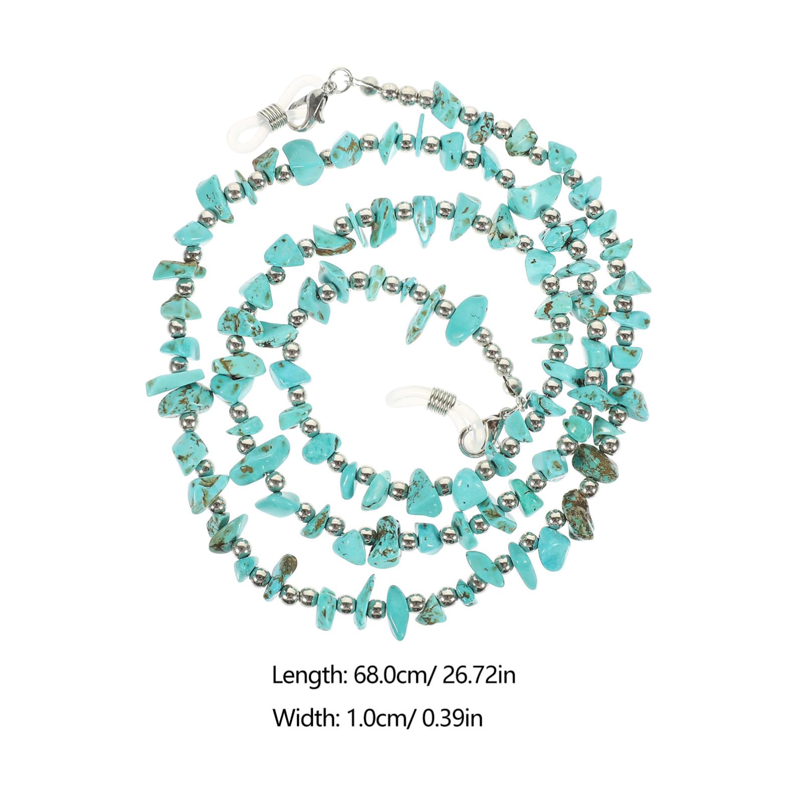 Türkisfarbene Brillenkette brillenband sonnenbrillenkette Anti-Verlust Brillenband brillenketten glasses chain Gläser schützend Sportbrillenseil Brillenperlenkette Legierung