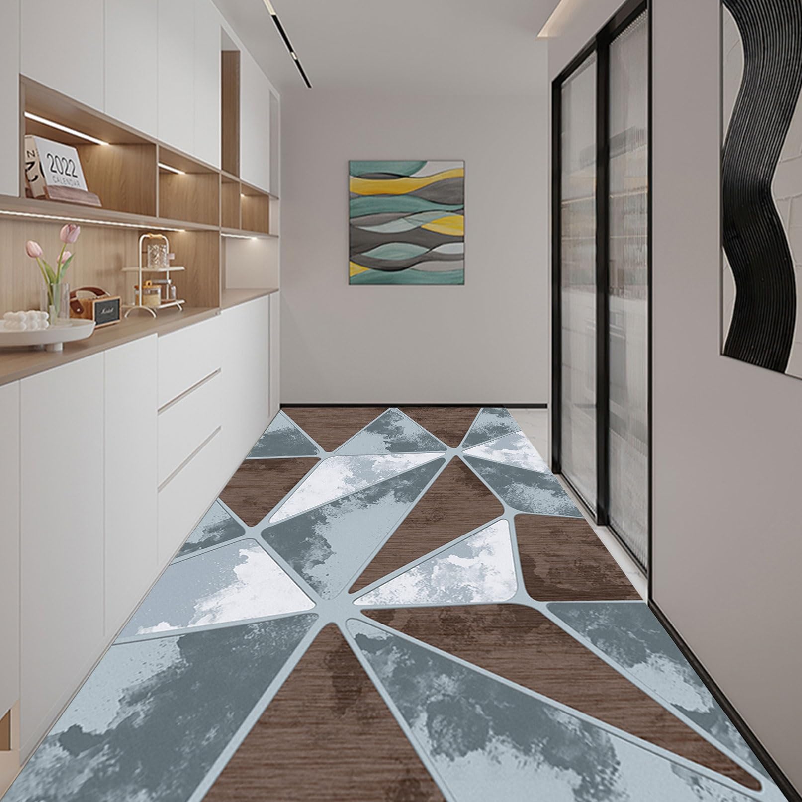 Alfombra cocina antideslizante para entrada y decoración de pasillos en el hogar