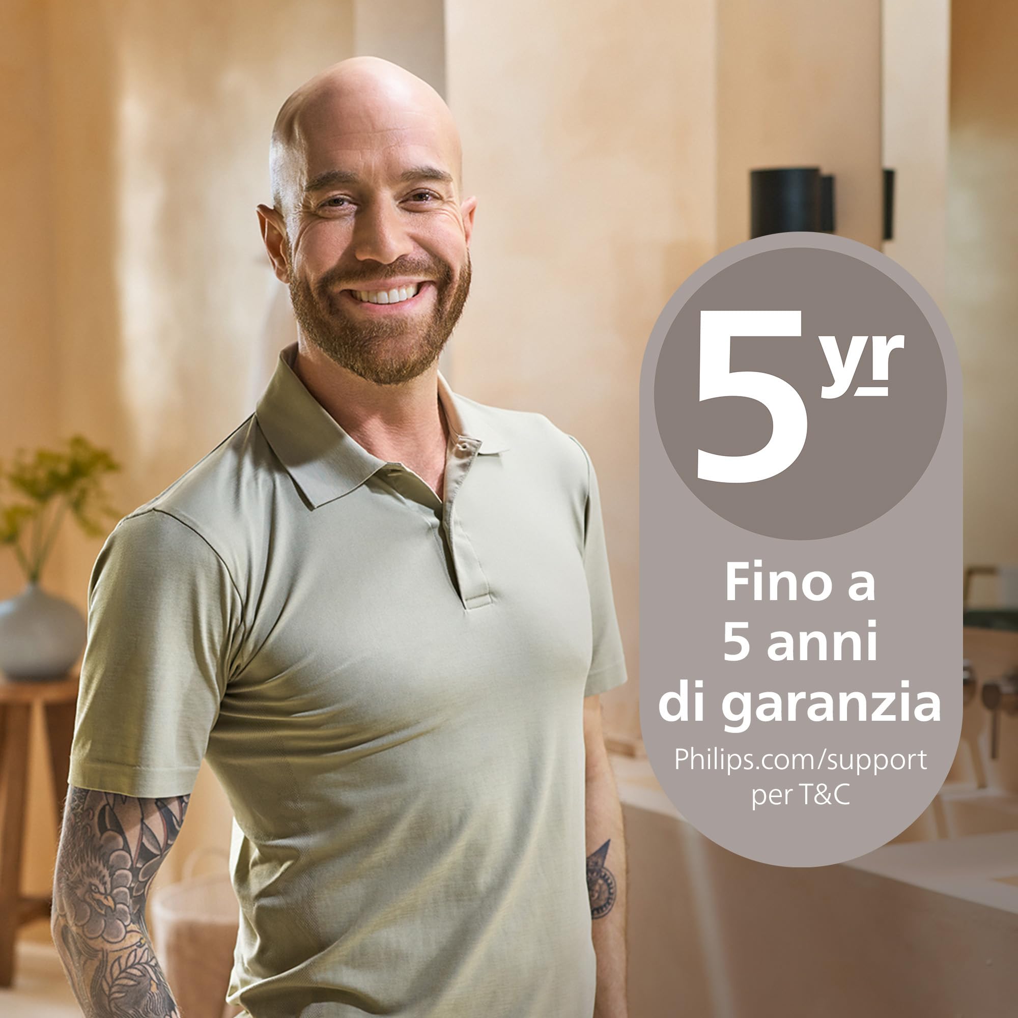 Philips Head Shaver Pro Serie 9000 - Rasoio per uomo e donna, testina flessibile a 360° e lame ComfortCut per una rasatura pulita e delicata sulla pelle, modello HS9980/15