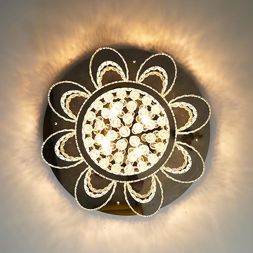 Miniatura 8 de HAIXIANG Candelabros LED para sala de estar, regulables, cerca del techo, lámparas de montaje empotrado de cristal para comedor, dormitorio,