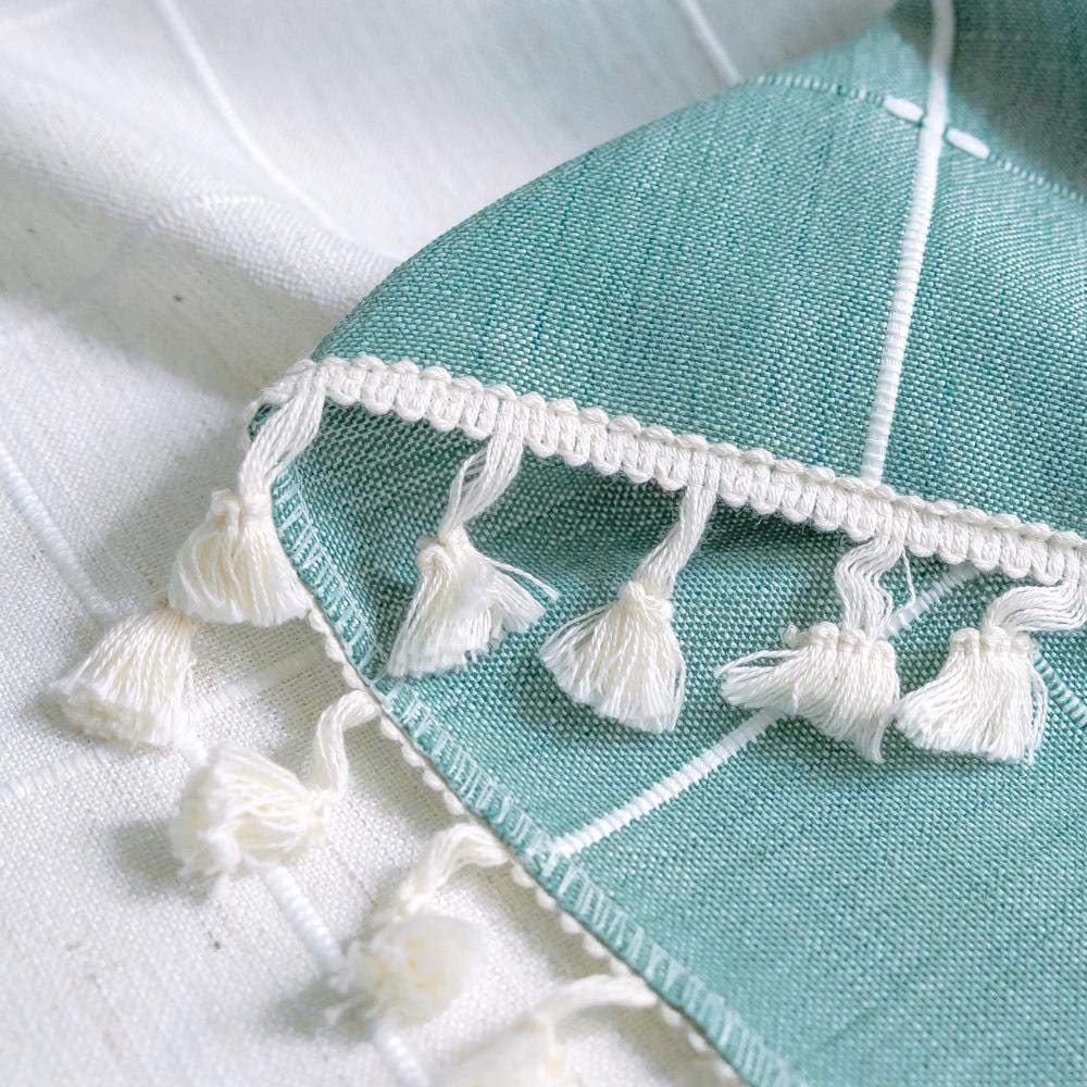 Tovaglia decorativa in lino scozzese con nappa impermeabile oleosa addensare rettangolare da pranzo tovaglia da tè