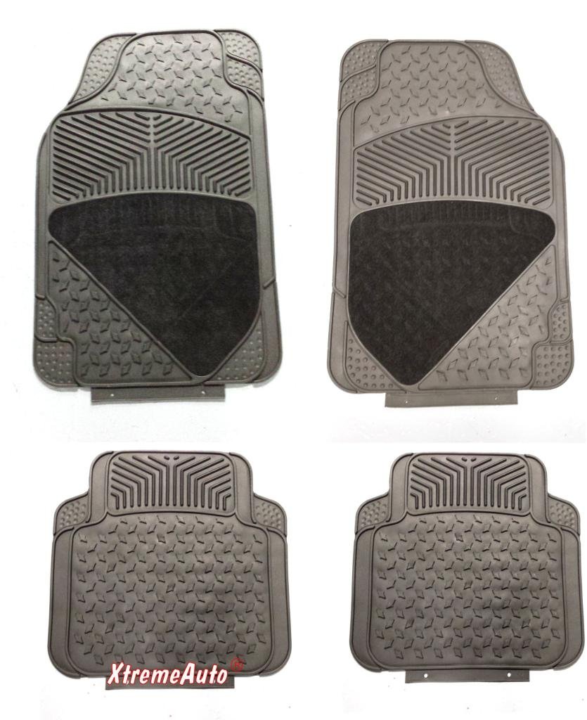 Xtremeauto® UniversRCM Fit Full Set of Front & Rear Carpet/Rubber Car MATS Black -RCM8