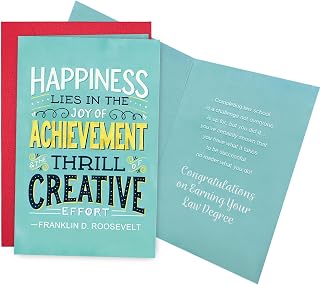 Ogeby Inspirational Law Degree Graduation Card, Congratulations Card for Attorney Graduate Classmate Friend, Law School Graduation Gift