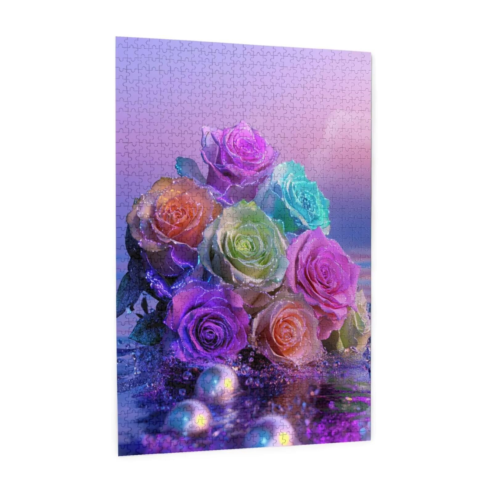 Fleur Puzzle Perle 3000 Pièces Adultes, DIY Puzzles Classiques Art avec Boîte d'emballage et Photos de Référence, Relaxation/Soulagement du Stress/Jeux Amusants, Creatif Cadeau pour Femme M-1970