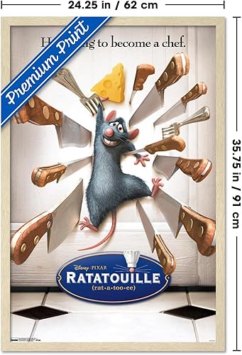 Vista 34 de Trends International Disney Pixar Ratatouille - One Sheet Wall Poster, 22.375" x 34", Black Framed Version