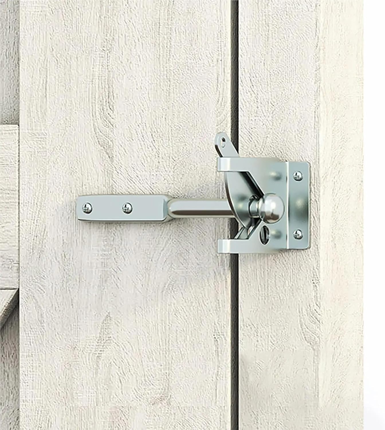 Steel Self-Locking Gate Latch, Rustic Fence Hardware for Garden, Pasture and Outdoor Wood Fences