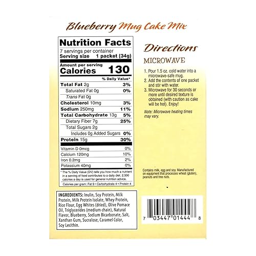 Miniatura 2 de Nutmeg State Nutrition - Mezcla de pastel de taza alta en proteínas, 0.51 onzas de proteína, baja en calorías, baja en carbohidratos netos, baja en