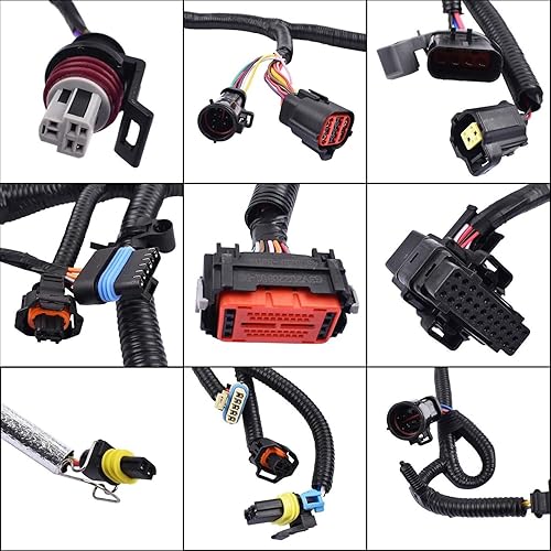 Miniatura 2 de Arnés de cableado del motor 4C3Z-12B637-CA sin calentador de combustible se adapta a 2004 Excursion F250 F350 F450 F550 Super Duty 6.0L Piezas del