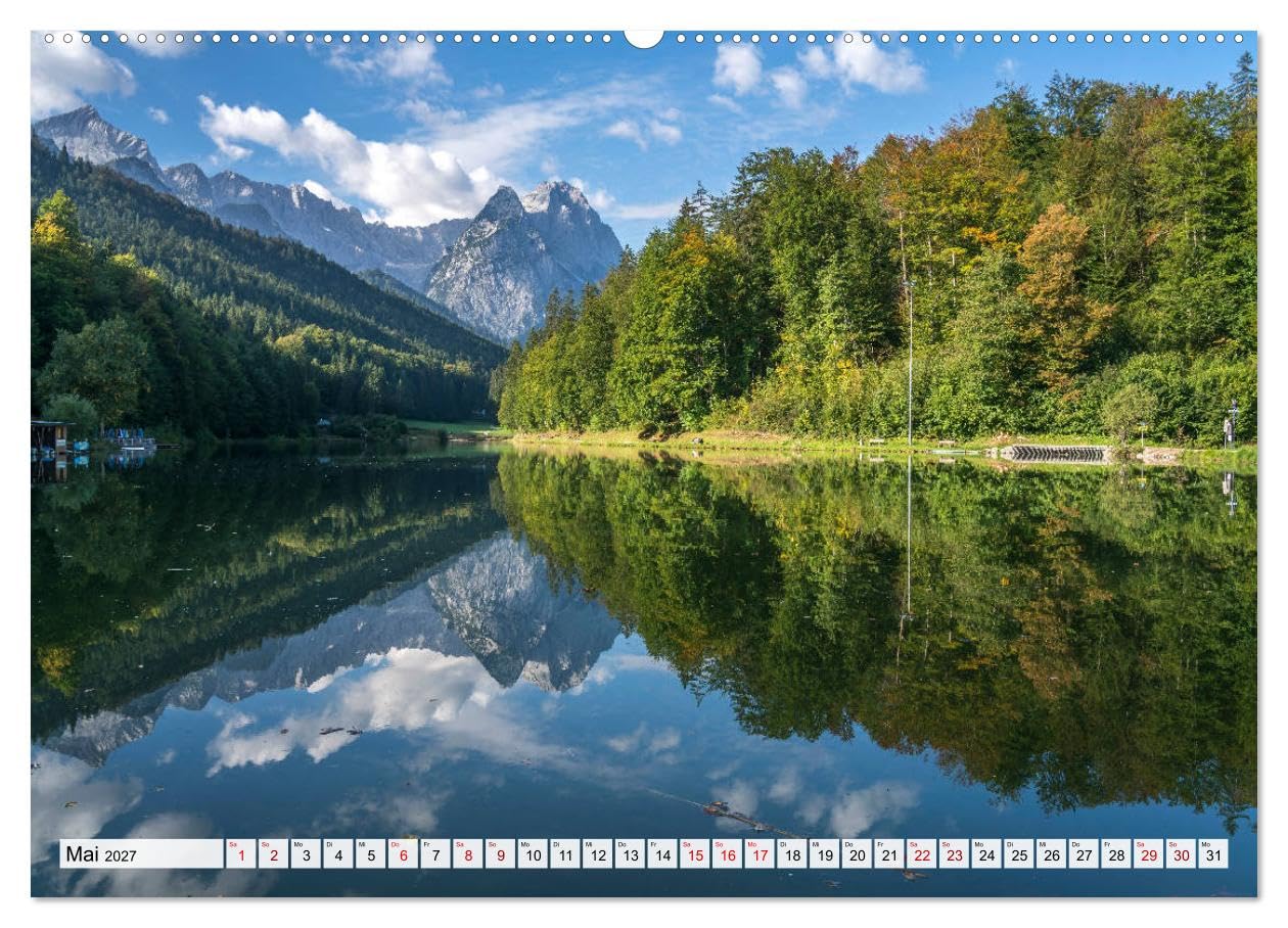 CALVENDO - Ein Sommer rund um Garmisch-Partenkirchen (Wandkalender 2027 DIN A2 quer), Monatskalender: Eine der schönsten Gegenden Deutschlands in einem Kalender vom Reisefotografen Peter Schickert.
