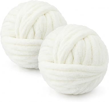 2 rolls of thick wool yarn 500 g 54 m XXL soft chunky yarn for hand