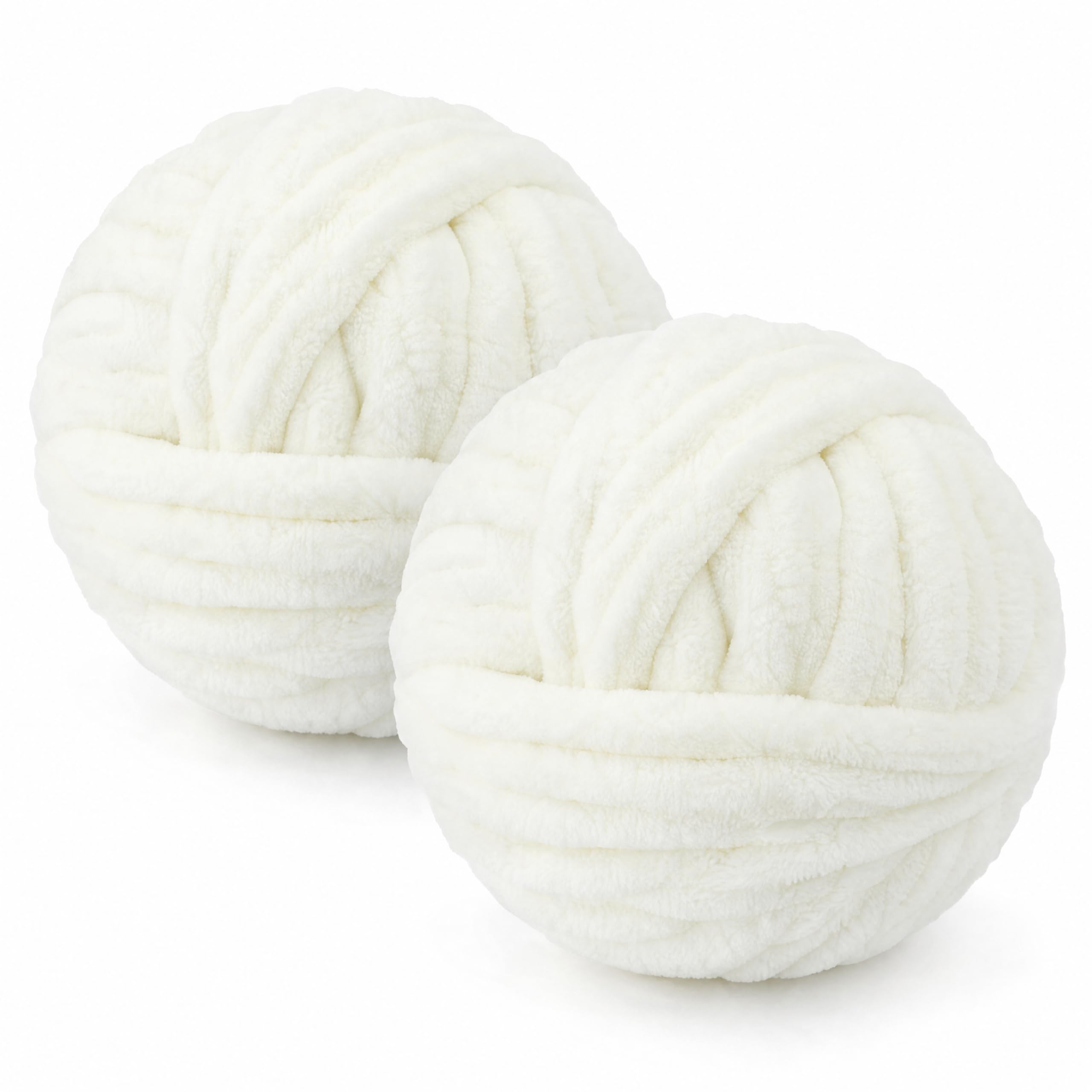 Chunky Yarn Wool 2×250g 54m, XXL Soft Fluffy Chunky Wool for Hand Knitting — image 1