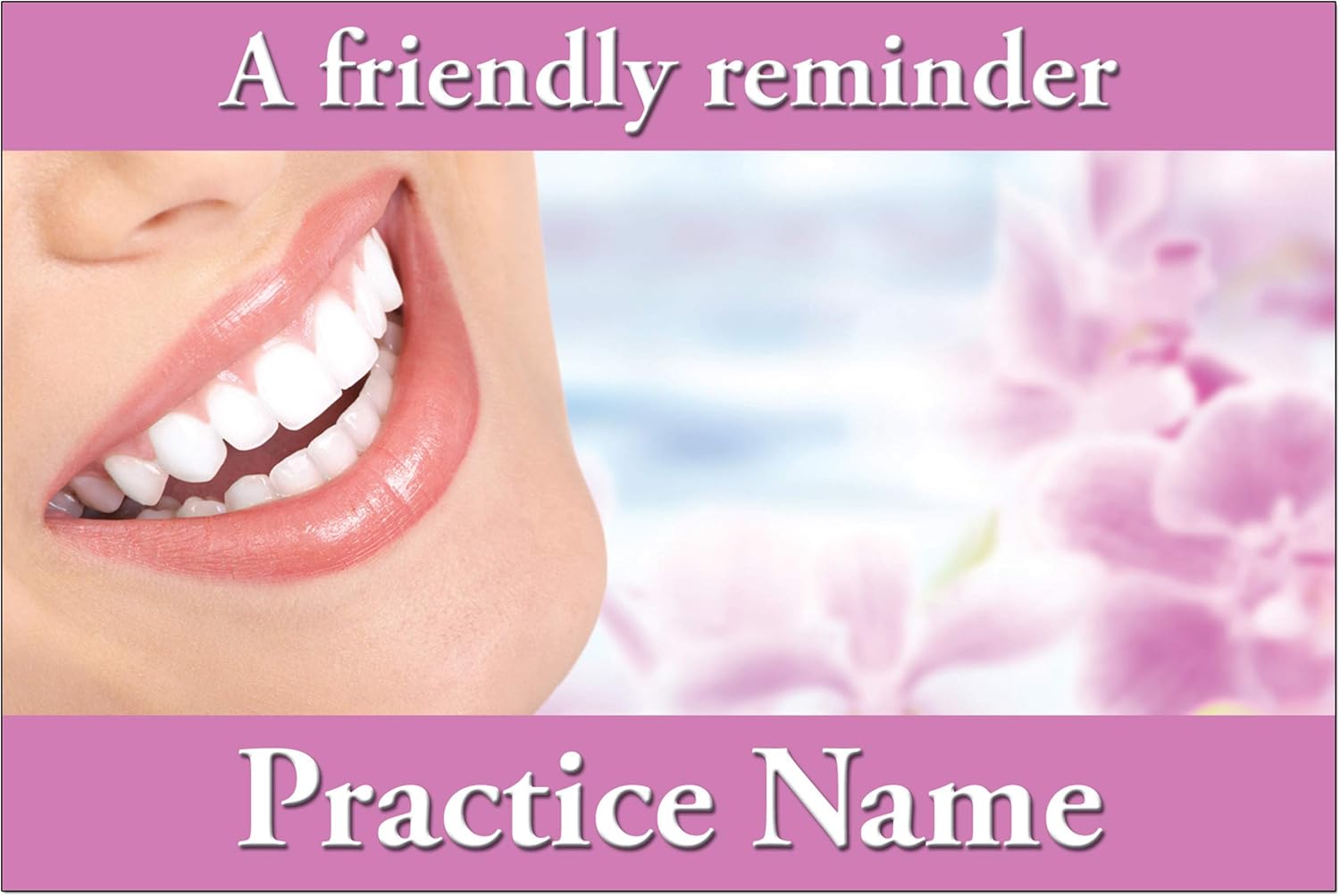 Appointment Reminder Postcards for Dentists Customize Card Front and Back with Practice Info. 4"x6" Card, Full Color Front with Premium High Gloss UV Coating, Premium 16 Pt. Card Stock (1000)