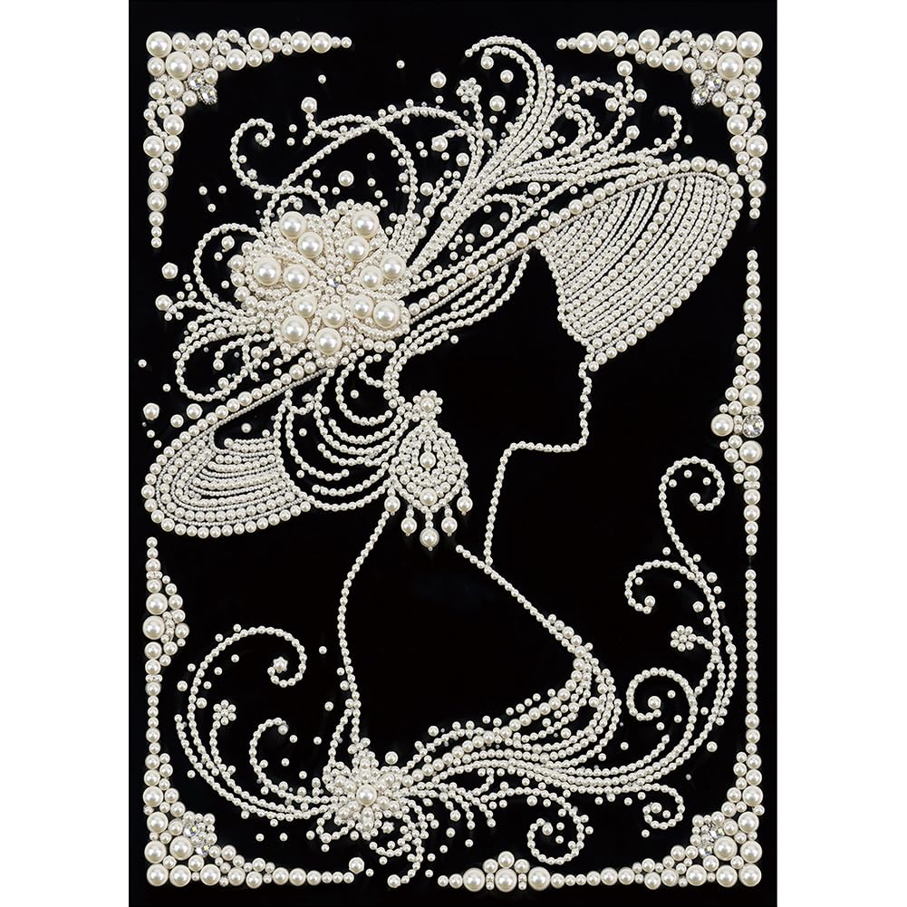 DIADAY Pearl Painting Kit for Adults Woman, 3D Diamond Art 30x40cm