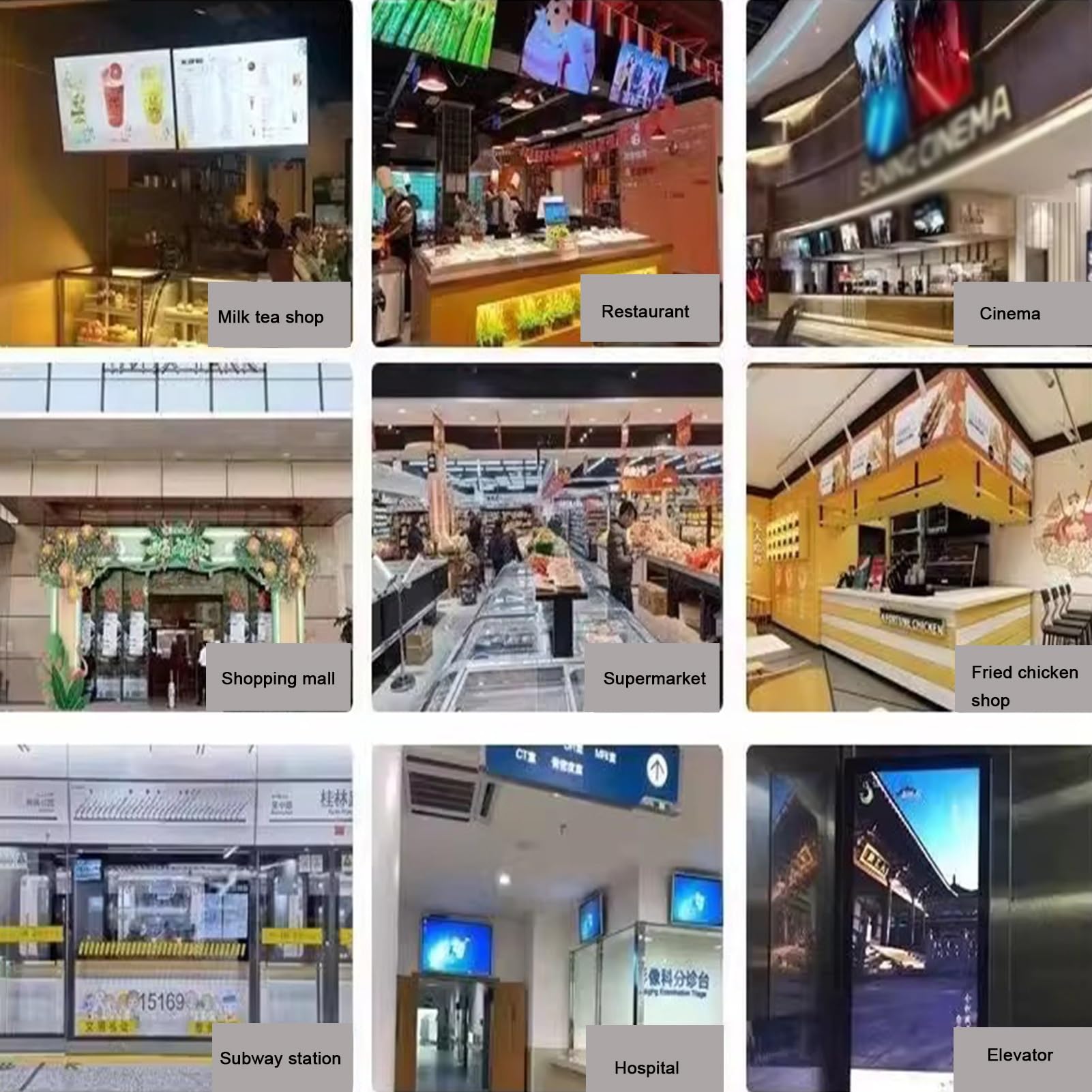 Wandhalterung Digitale Beschilderung LCD Überwachen, Wiedergabe Über USB-Flash-Laufwerk Werbung Bildschirm Fernseher Leuchtkasten, Kaffee Schaufenster Brettschild(B-50-57X97cm)