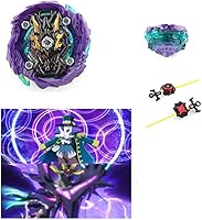Vista 4 de Bey Fusion Dread Bahamut Blades Bey Burst Blade Battling Top Left and Right String Launcher Blade es compatible con Booster Burst Blade Spinning