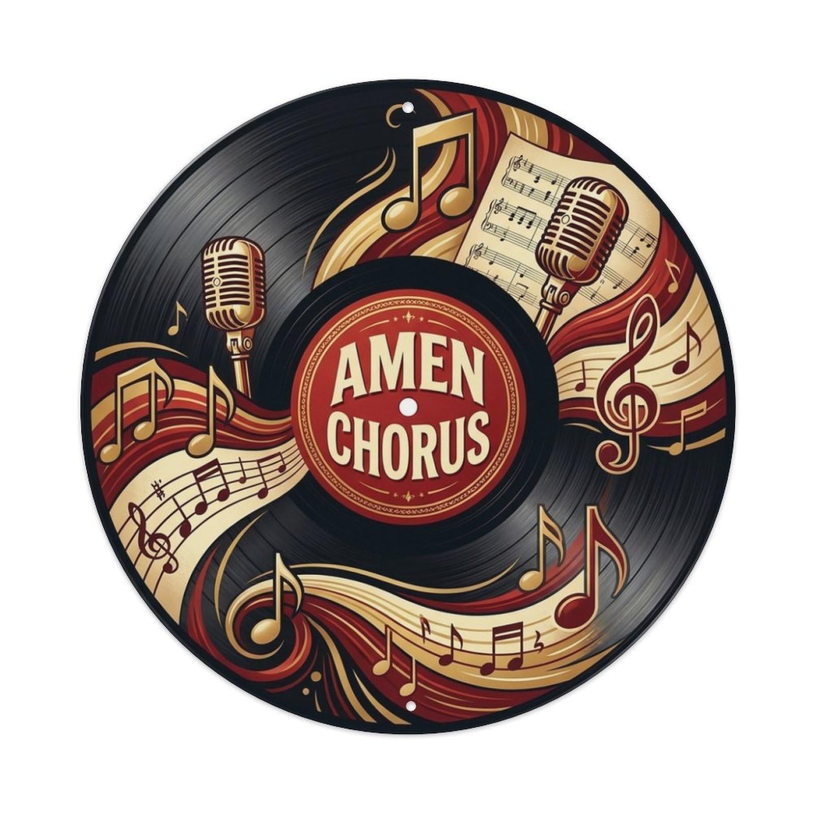 Gospel Record Cover Amen Chorus Vinyl Groove Metal Tin Sign