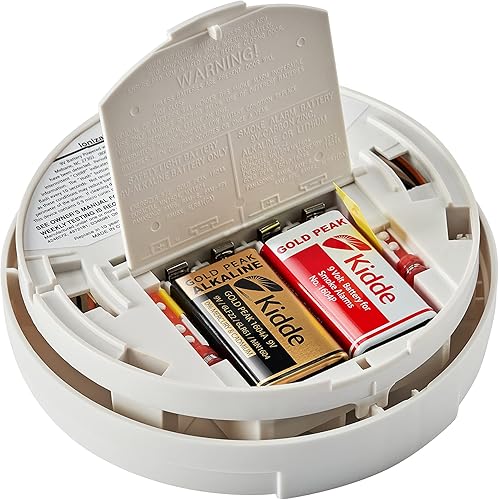 Miniatura 6 de Kidde Detector de monóxido de carbono, alarma de CO alimentada por batería con LED, botón de restablecimiento de prueba, indicador de batería baja,