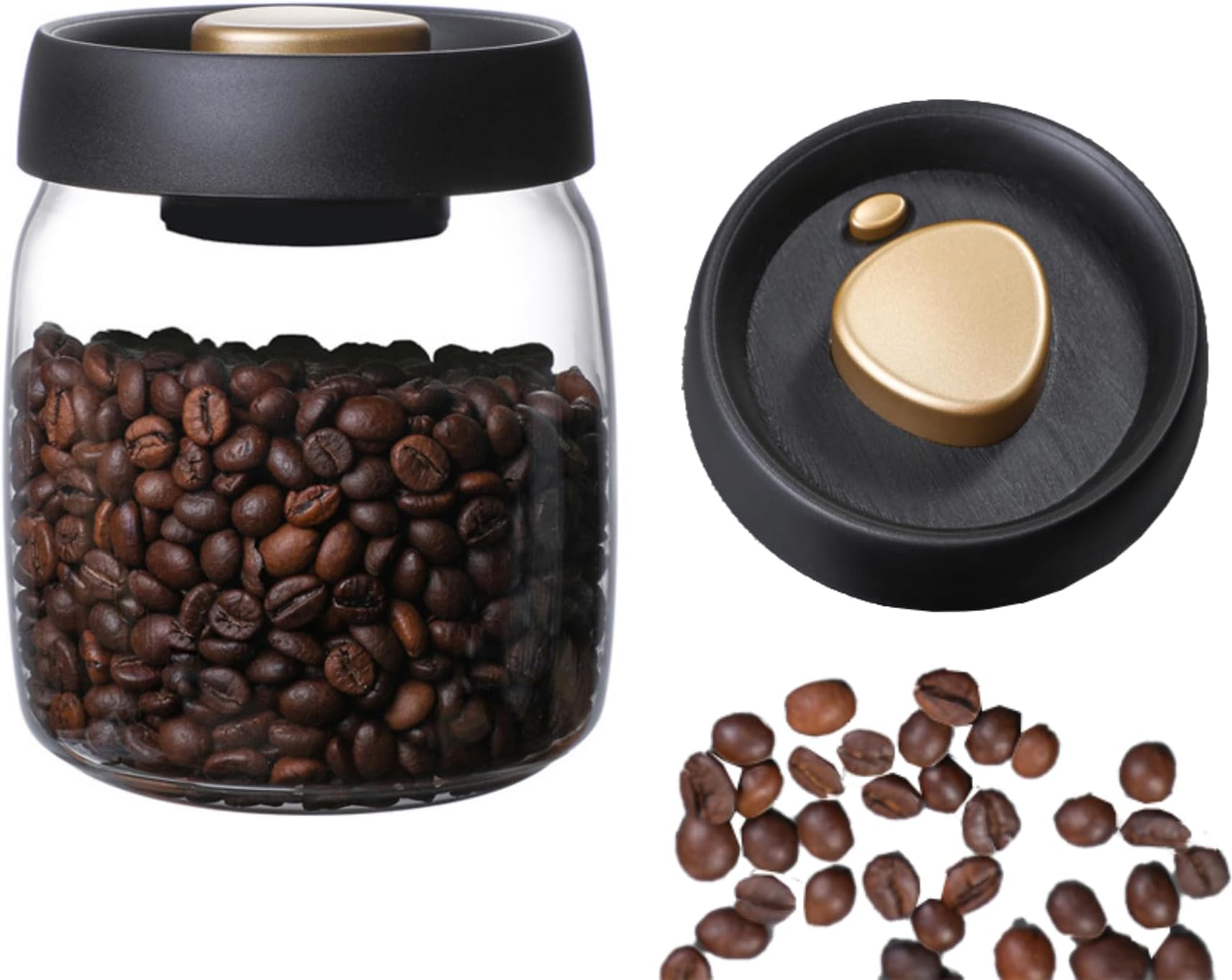 SHELBRU Vakuum-Kaffeecontainer – Elektrisch Luftdicht Für Ganze Bohnen