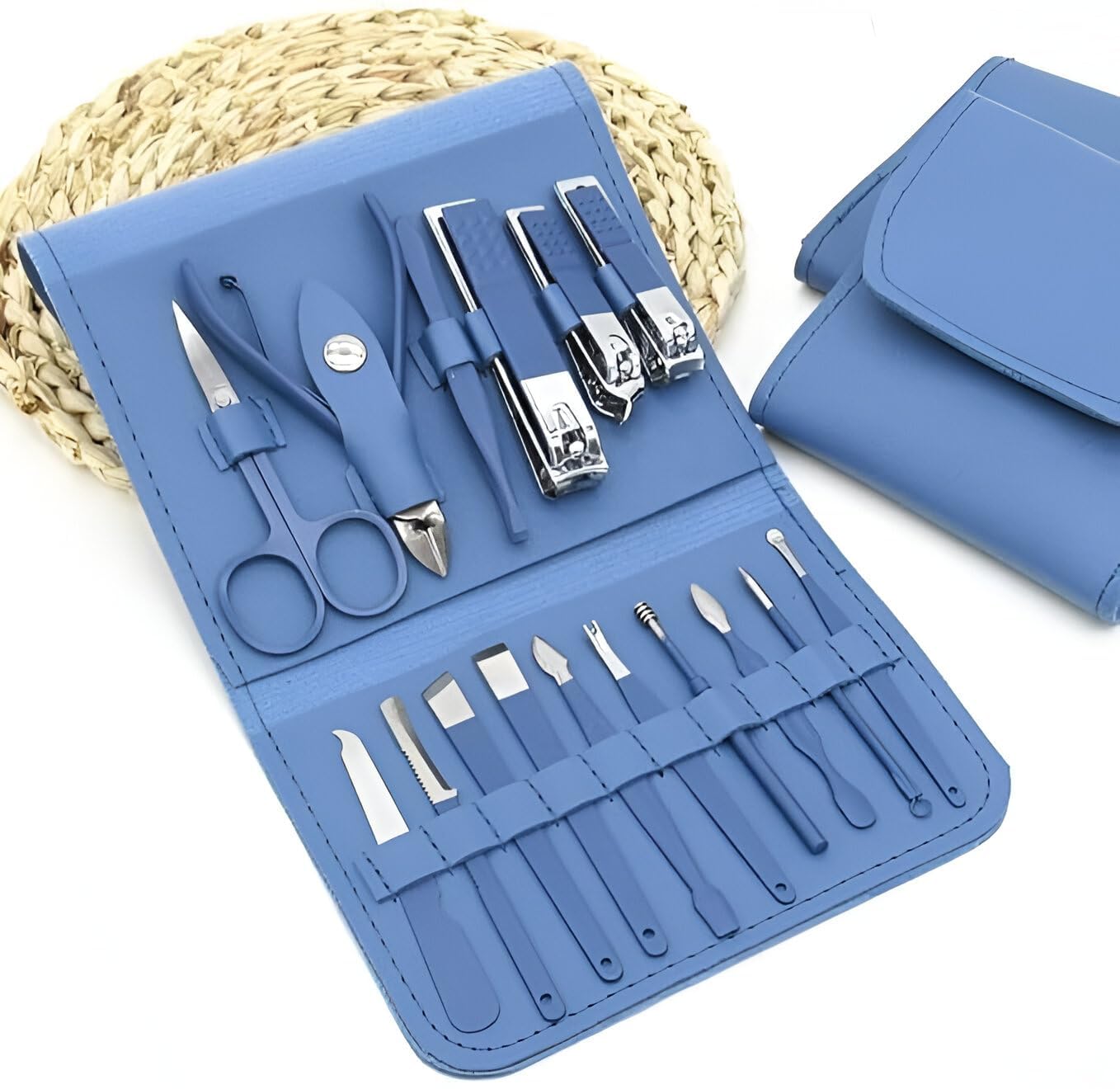 16 in 1 Manicure Kit for Men & Women Nail Clippers Tools Set Stainless Steel Nail Cutter Kit for Hand, Foot & Face Care Grooming & Pedicure Manicure Set for Home & Travel Use-picture-29