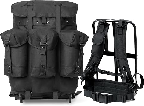 MT Military Alice Pack Medium Army Survival Combat ALICE Rucksack Backpack 50L Black