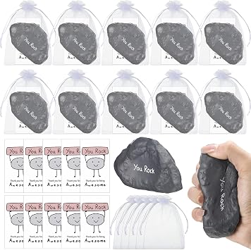 Gemscream 30 Set You Rock Relief Balls Bulk, Inspirational Gifts, Stone