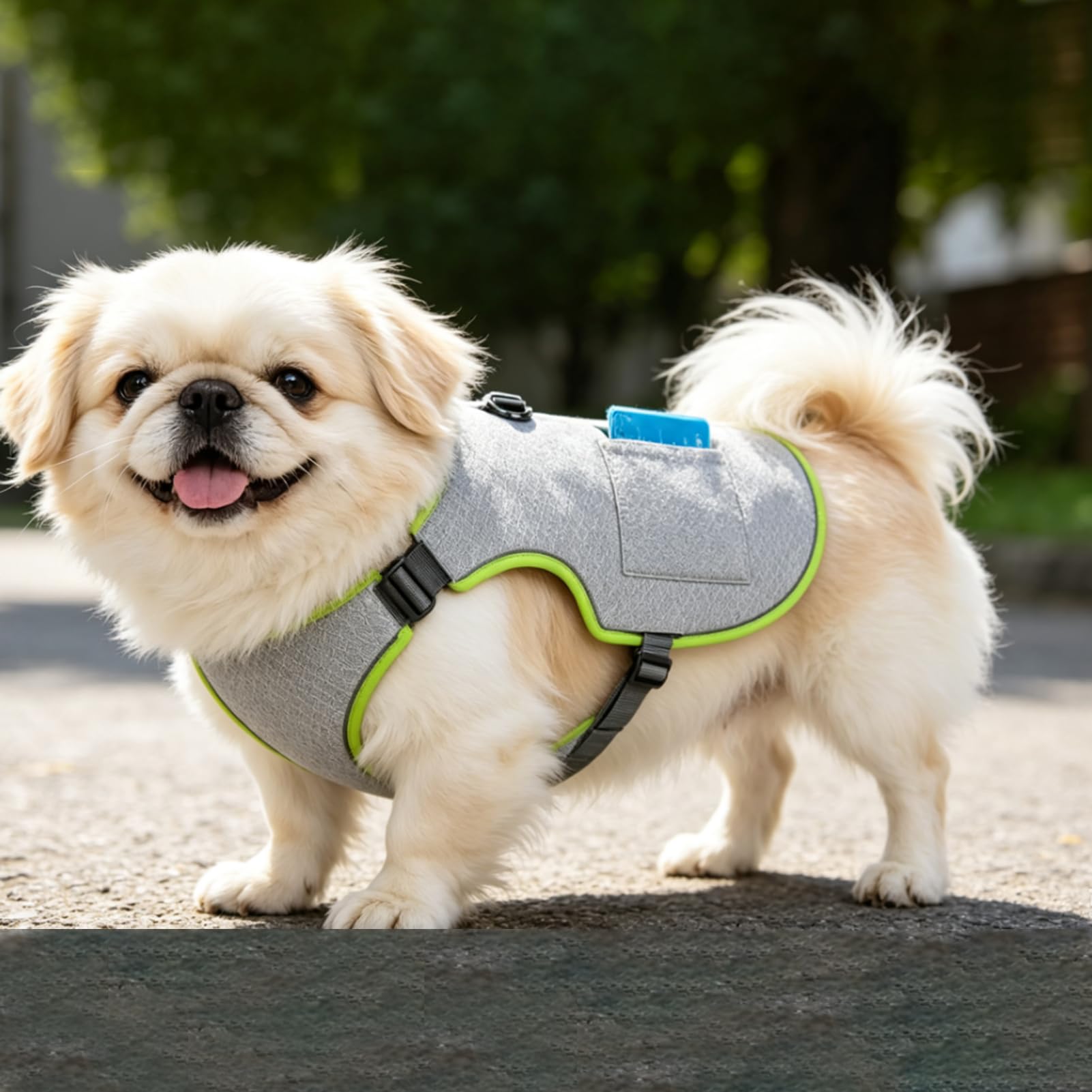 Gilet Rafraîchissant pour Chien Réglable Réfléchissant Respirant