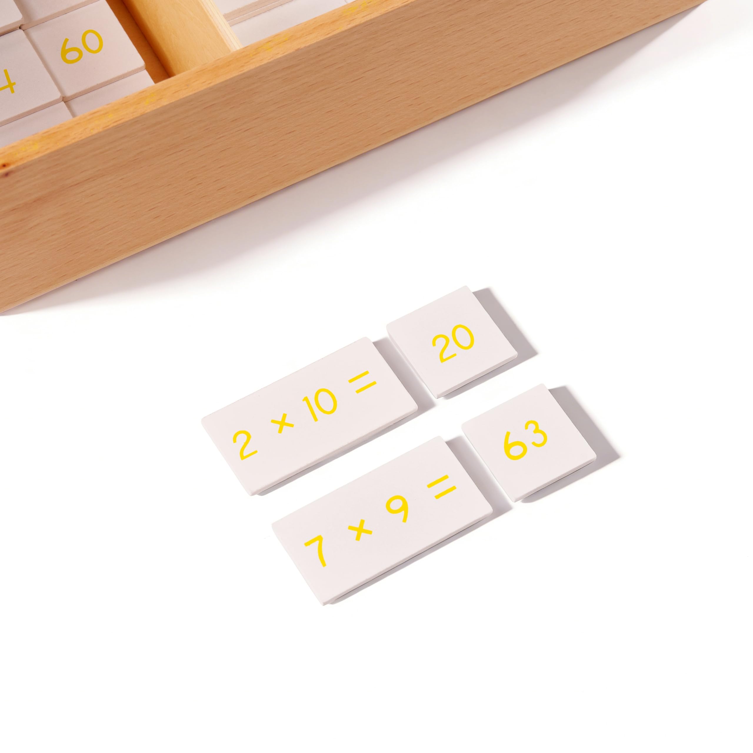 Montessori materiali matematici, giocattolo educativo in legno per numeri e calcoli, scuola materna e elementare, scuola domestica e aule a partire dai 3 anni (scatola di compiti di