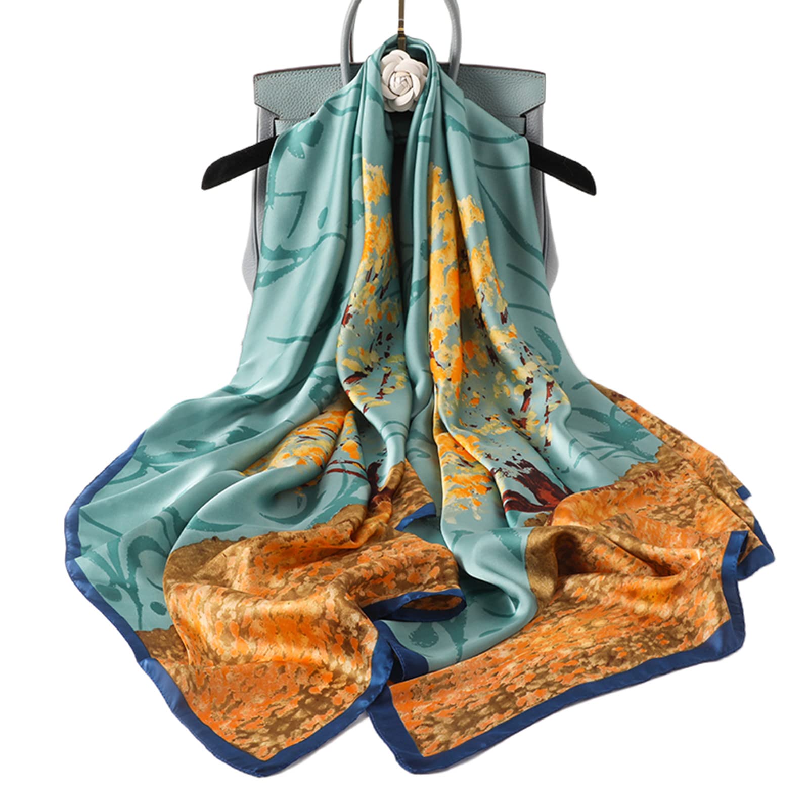 Sciarpa di Seta Sciarpa di Seta Sciarpa Lunga da Donna Cappotto di collocazione Primaverile, Autunnale e Invernale Sciarpa di Seta Esterna Sciarpa di Collo Sciarpa Sottile