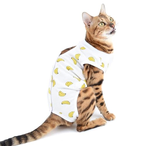 SELMAI Traje de Recuperación Quirúrgica para Gato y Perros de Mascota Camiseta de Médico para Cirugía Conos…