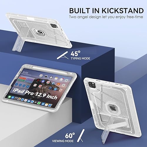 Miniatura 4 de ZoneFoker Funda para iPad Pro de 12.9 de 65433 generación 2022202120202018, funda para iPad Pro de 12.9 pulgadas con soporte para lápices,