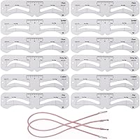 Vista 10 de 12 plantillas reutilizables para cejas, plantilla de cejas con banda elástica para principiantes (6 estilos) transparente