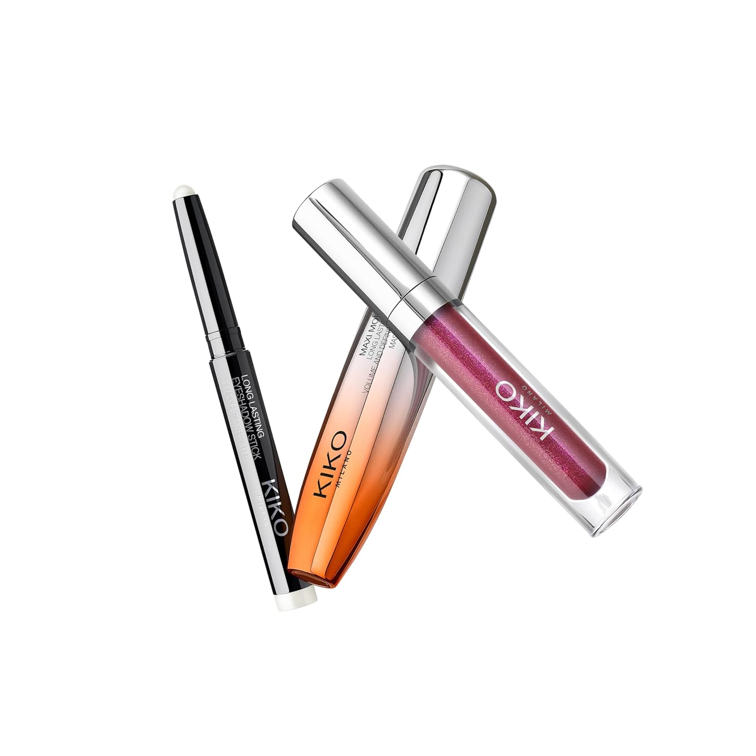 KIKO Milano Snow-Kissed Holiday Glam-Faves Make Up Gift Set, Makeup Gift Set: Volumising Mascara, Matt-To-Shimmering Lipstick And Eyeshadow Stick - Image 3