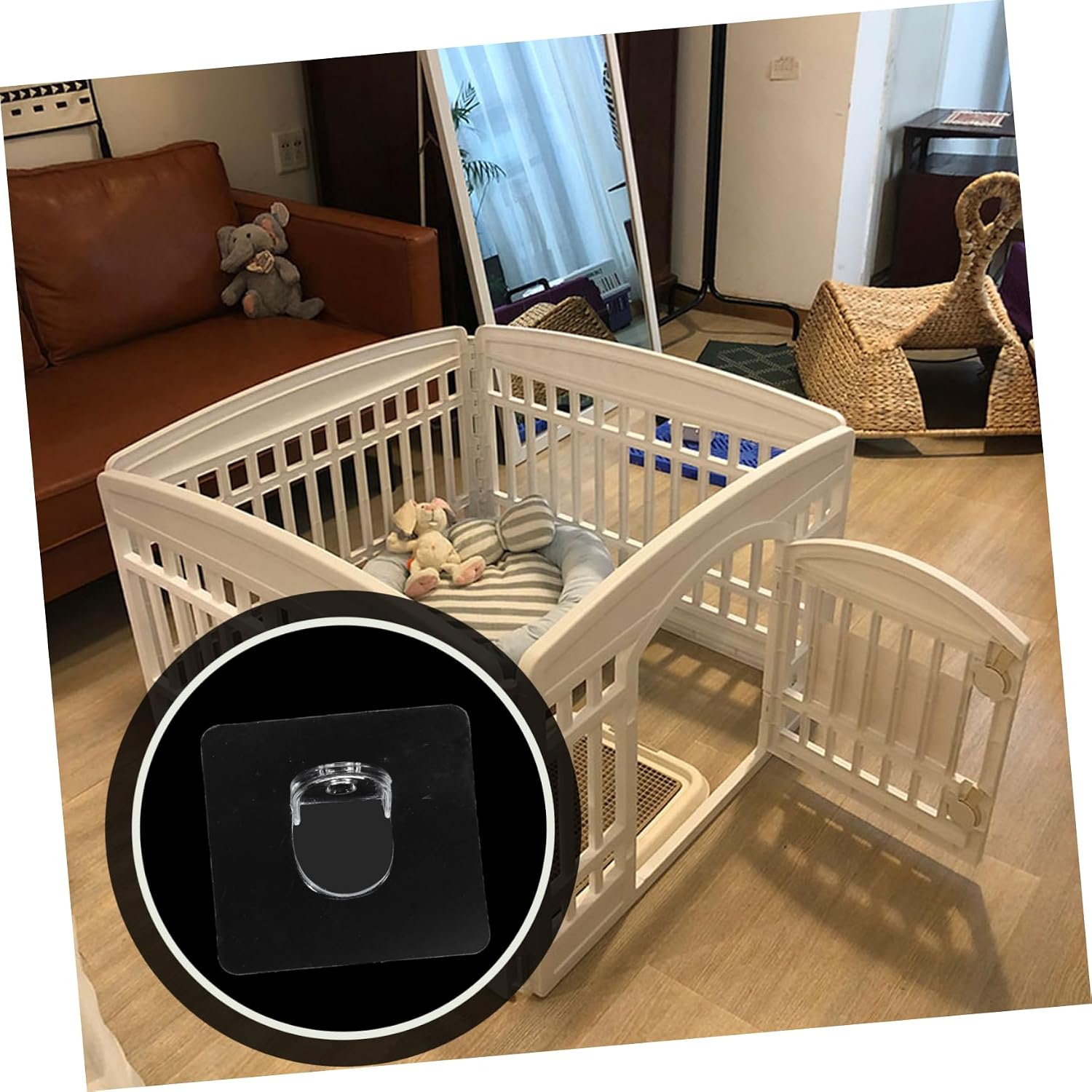 8pcs Pet Cage Holders - Fixators for Indoor Pet Fences Retainers for Dog Crates and Playpens Easy to Use and Store