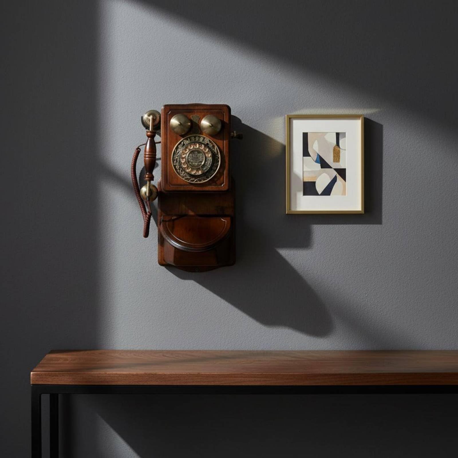 Teléfono Vintage Teléfono Antiguo, Teléfono De Pared Retro con Dial Giratorio Grande