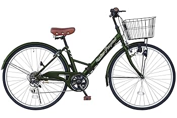 折りたたみ自転車 オリーブグリーン 26インチ マウンテンバイク 26インチ 折りたたみ自転車 6段変速 アーミー