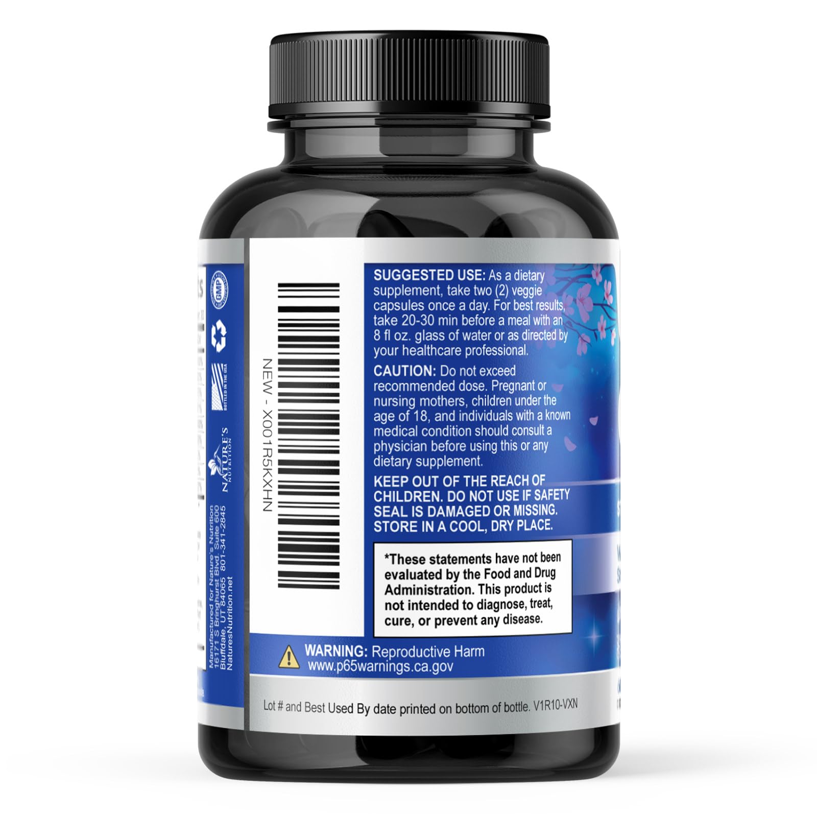 Stress Support Supplement - Extra Strength Relief with Ashwagandha, L-Theanine & Lemon Balm - Supports Mood, Calm & Focus - Relax & Unwind Naturally, Ease Tension & Nerves - Bottled USA - 60 Capsules — Amazon image 8