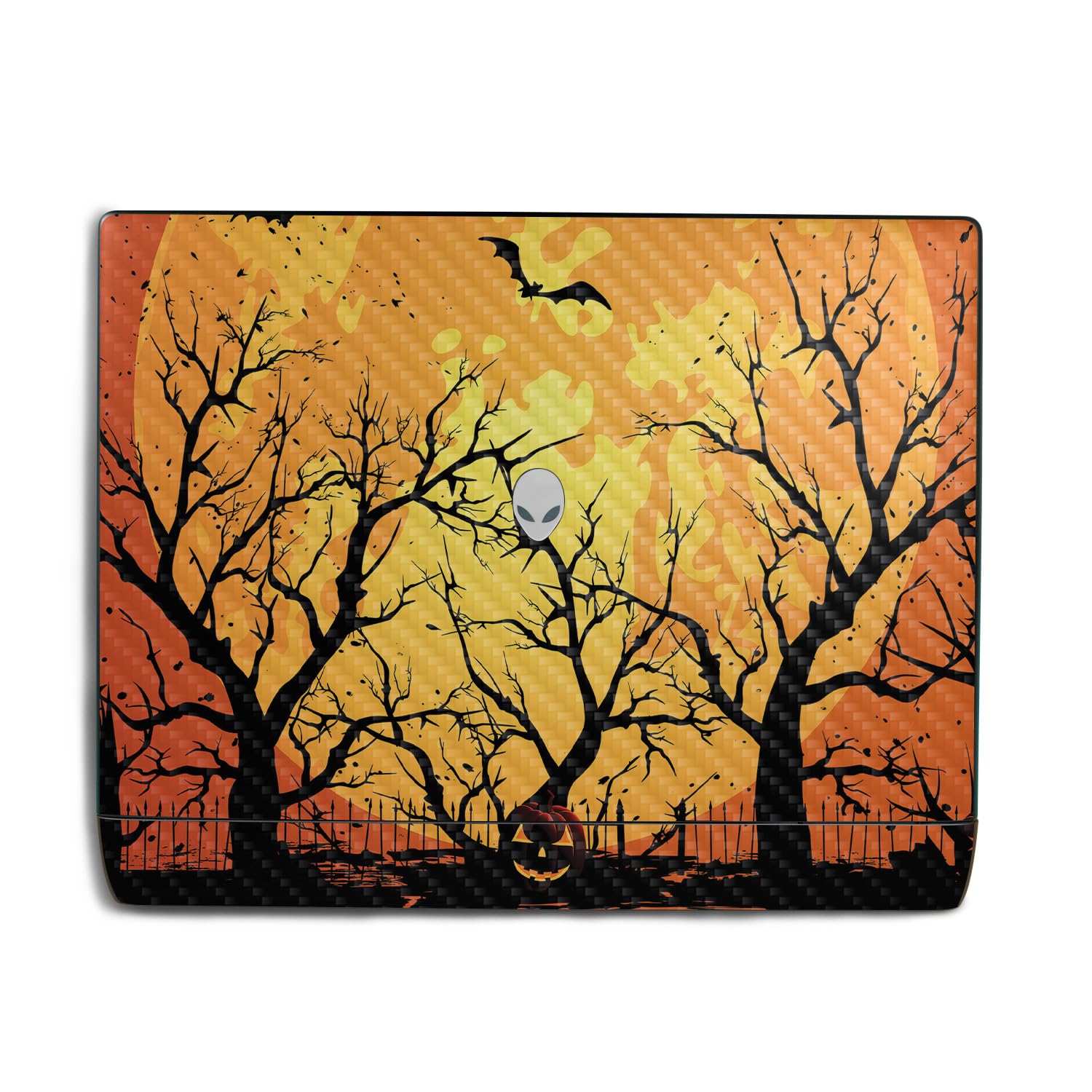 Carbon Fiber Laptop Skin Compatible with Alienware 18 Area-51 (2025) - Hallowed Wood - Premium 3M Vinyl Protective Wrap Decal Cover - Easy to Apply | Crafted in The USA by MightySkins