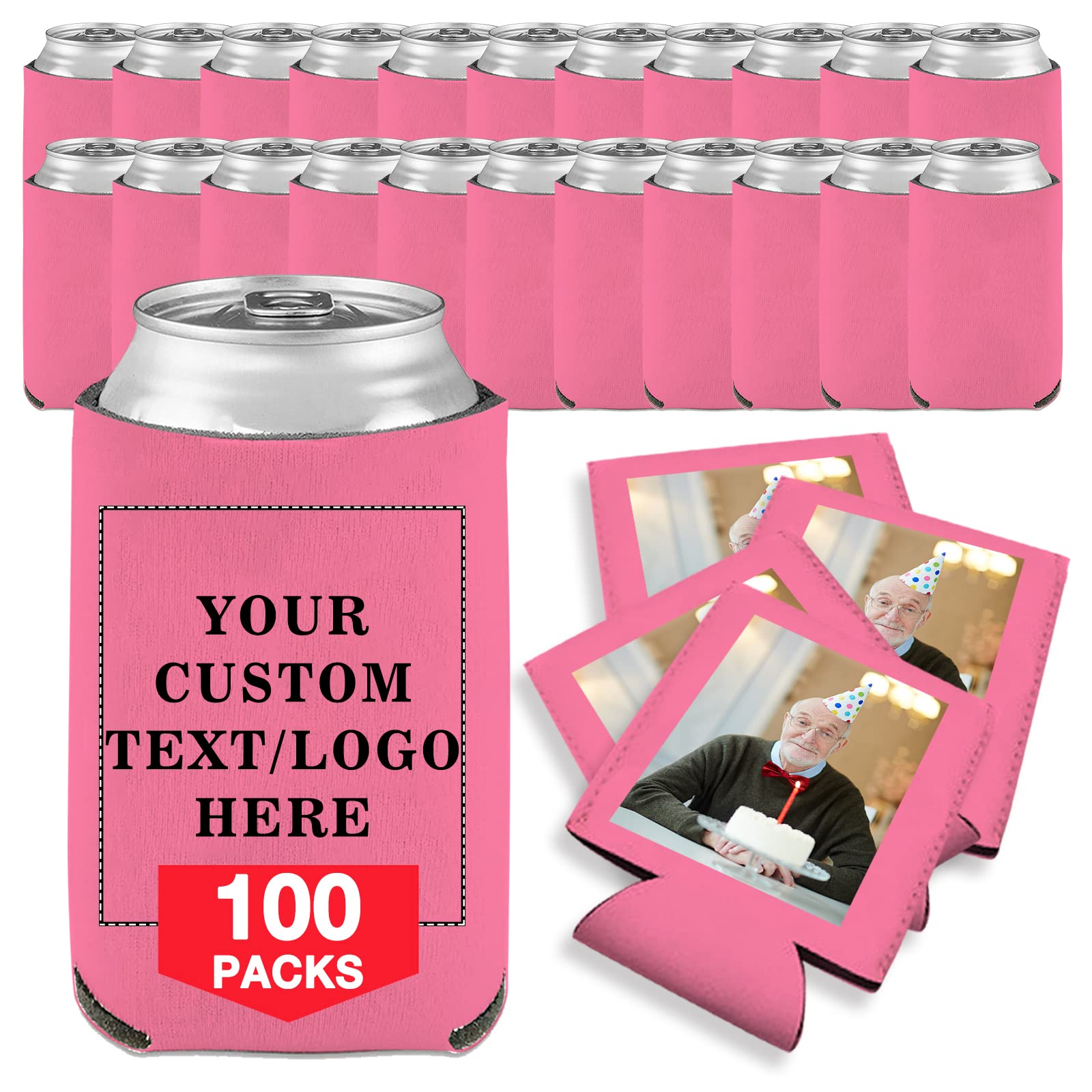 Raffreddatori Per Lattine Personalizzabili Con Testo E Logo, Maniche Isotermiche In Neoprene 3 Mm, Adatte Per Lattine 340 Ml, Confezione Sfusa Per Matrimoni E Feste
