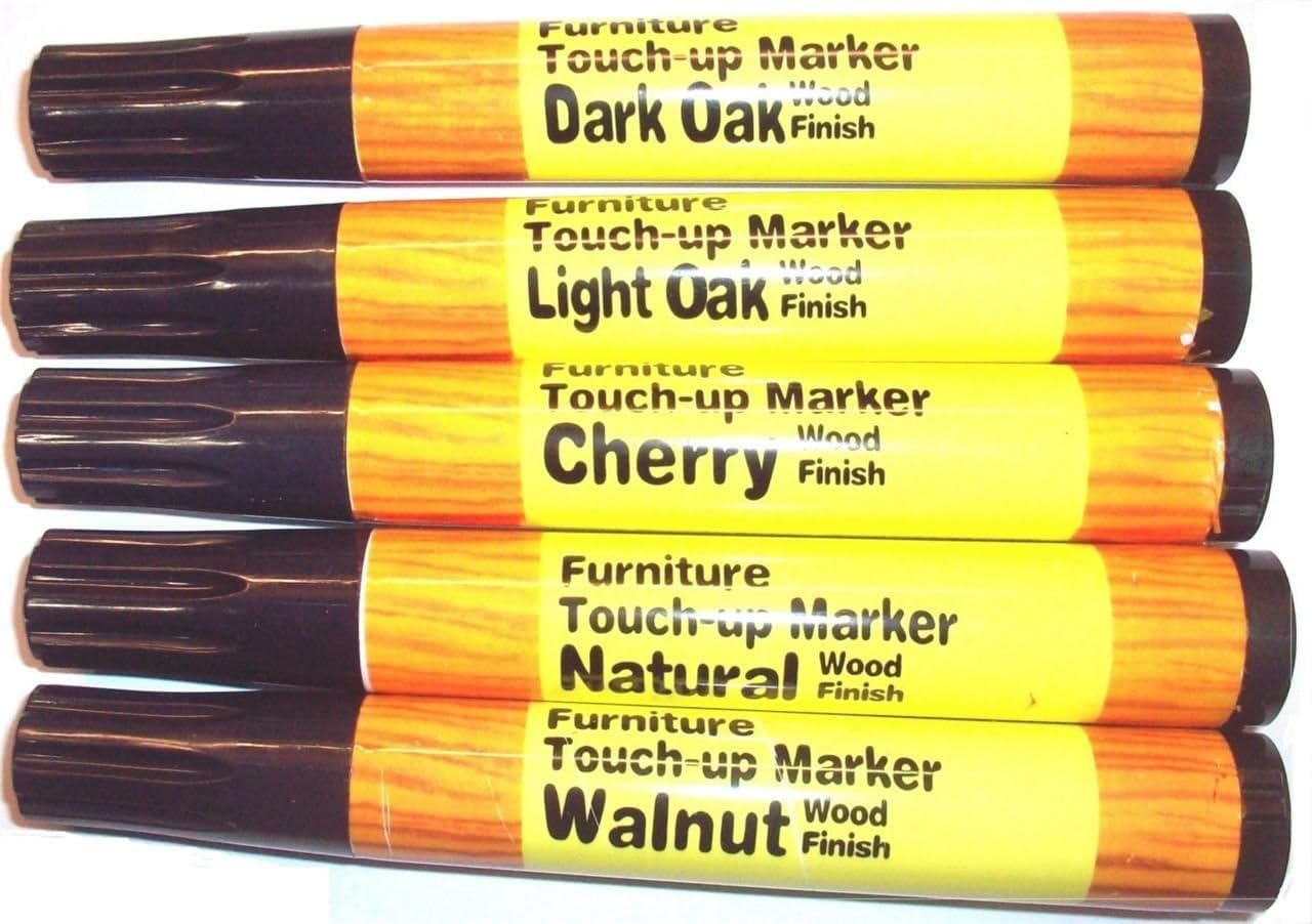 5pc. Wood Furniture Scratch Touch Up Markers Cherry Natural Walnut Oak