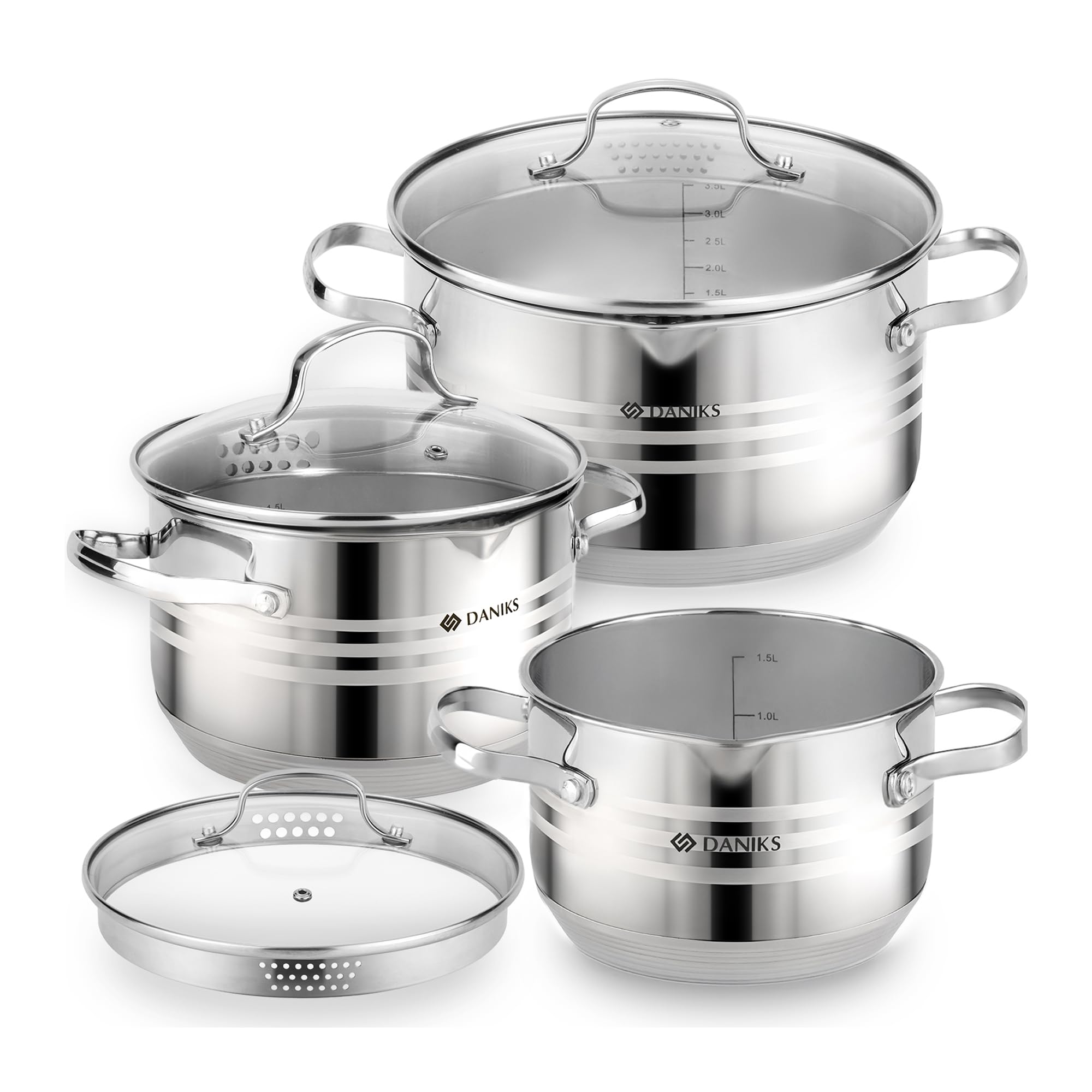 Amazon.com: Daniks Tokio Stainless Steel Cookware Set, 6-Piece – 2