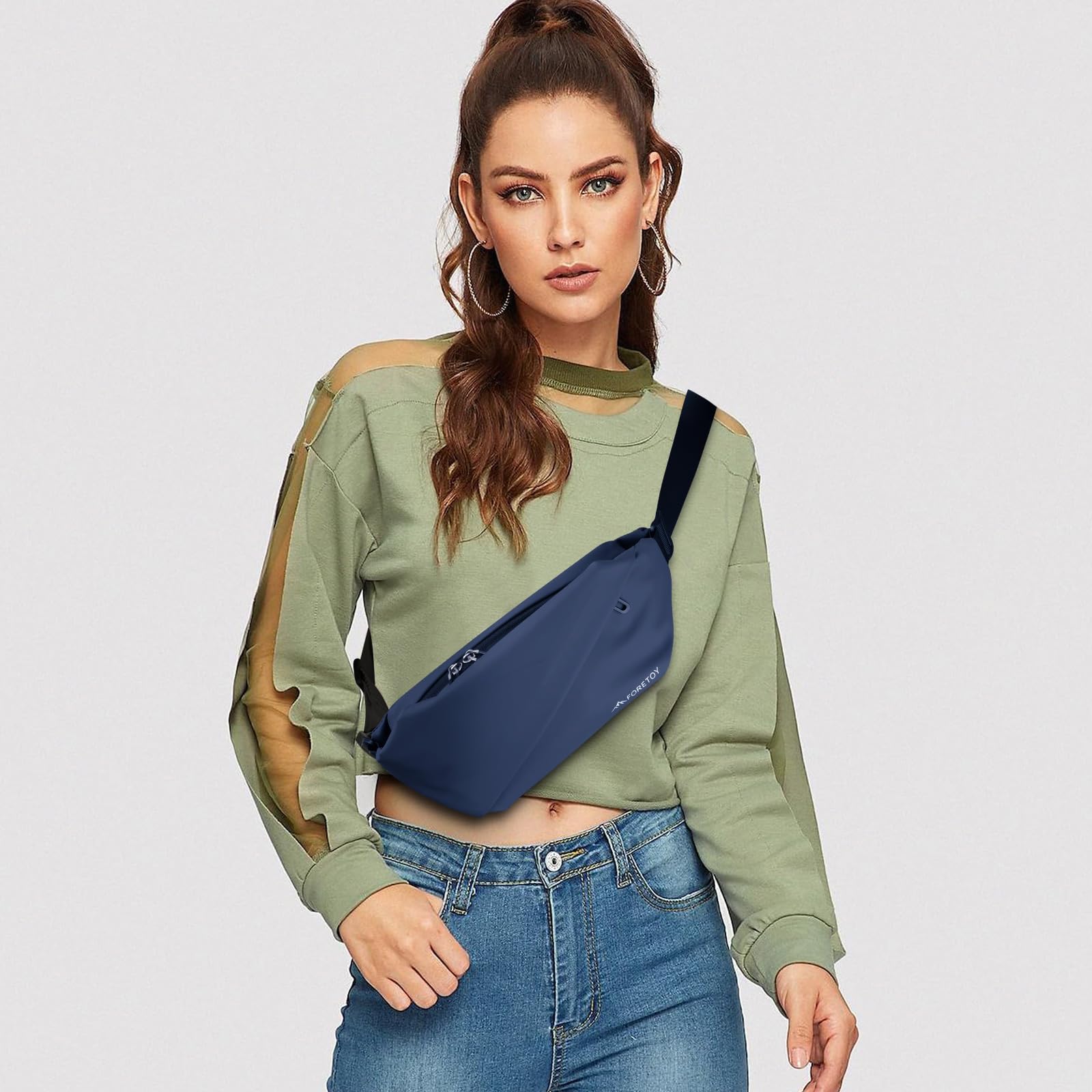 Sac Banane Homme Femme – Sacoche Bandoulière Étanché Randonnée, Sport, Ville, Cyclisme, Réglable, Grande Capacité Avec Poches Multiples